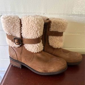UGG Blayre II Chestnut lined boots; worn once; size 7.5; $75